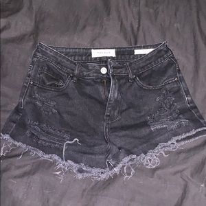 Black Jean Shorts